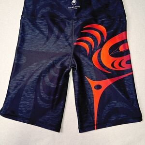 No Mi No U Black and Red Graphic Shorts